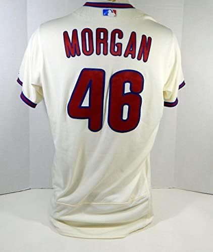 2018 Philadelphia Phillies Adam Morgan #46 Game usado Jersey Cream 46 DP15809 - Jogo usado MLB Jerseys