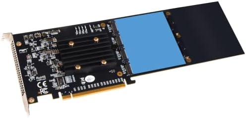 Card Sonnet M.2 4x4 PCIE 3.0 para até quatro SSDs de M.2 NVME - Silent Edition
