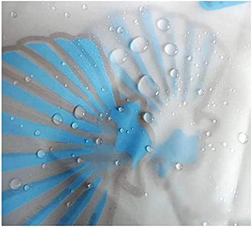 Cortinas de cortina de chuveiro meioro ecologicamente corretas cortinas de banheiro à prova d'água Ocean tema semi-translúcido