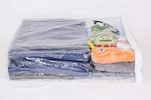 Sacos de armazenamento com zíper em vinil transparentes 15 x 18 x 4 polegadas 10-pacote