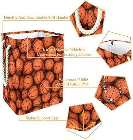 IMOMER BASHESTBALLS Ball Sport 300D Oxford PVC Roupas à prova d'água cesto de lavanderia grande para cobertores