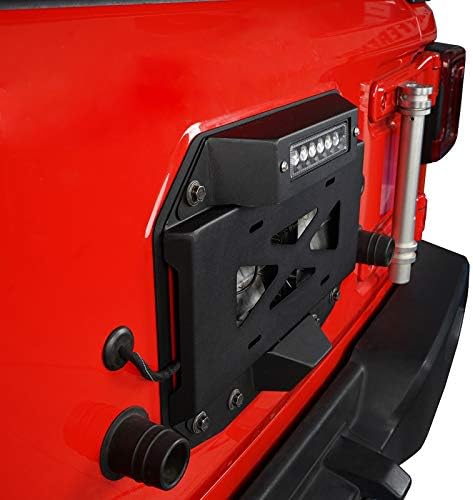 Hooke Road Wrangler Spare Pneus Excluir Kit de realocação de placas com iluminação iluminada e terceira luz de freio para Jeep Wrangler JL 2018-2023