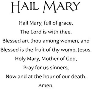 PRIMAGEM LAMINADA DE NÓS DA SENHA DA GRAÇA com orações de Hail Mary nas costas, Cartão de Oração Santa Católica, para Escola