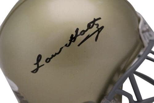 Lou Holtz autografou Notre Dame Fighting Irish VSR4 Mini capacete JSA 35332 - Mini capacetes da faculdade autografados