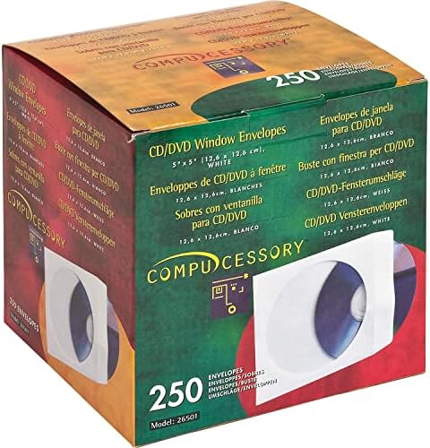 Envelopes de janela 26501 CD/DVD Compucessory - Branco