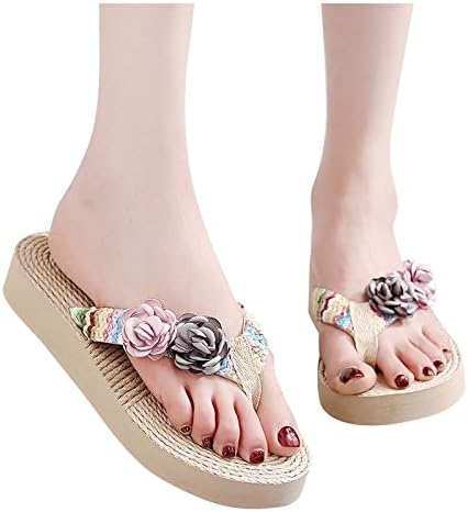 Sandálias de conforto de Waserce para mulheres tecer largura sandálias de sandálias chinelas de chinelos de flags de praia respiráveis ​​sapatos de casa plana chinelos de chinelos femininos para mulheres com suporte de arco