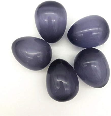 Qiaononai zd1226 1pc Big Purple's Eye Stone Stone em forma de ovo de amostra gemas cúmolas de cristal reiki pedras e minerais caíram pedras
