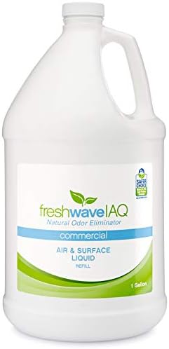 Ondas frescas odor comercial IAQ eliminando o ar e o líquido de superfície, 1 galão | Alívio mais seguro de odor | Eliminador de odor à base de plantas naturais | Absorvedor de odor para áreas domésticas ou comerciais