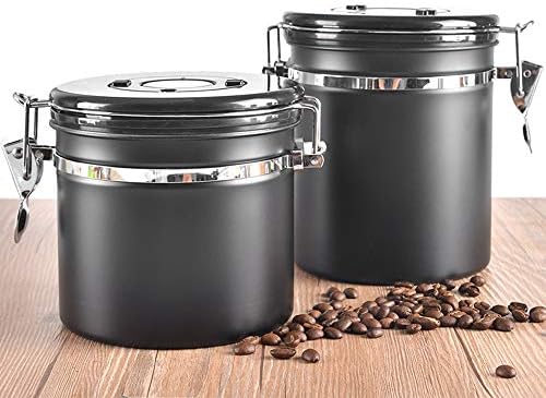 Lata de café com aeronaves Aceleração de aço inoxidável Recipiente de armazenamento de alimentos Jarra de café com tanques de