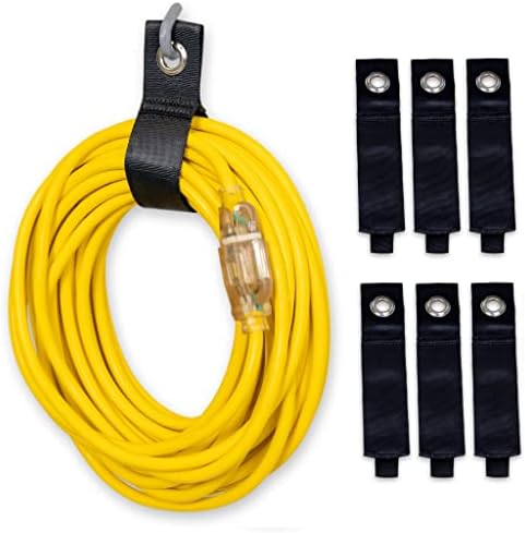 Spire Pesado Cleas de armazenamento de cabo Organizador do cabo de extensão, mangueiras, cordas, armazenamento de ferramentas