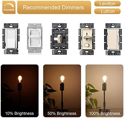 Bulbo LED de G15 Dimmable 25W equivalente, 2 watts Led Bulbo Edison 3000K MOLO QUENTE BRANCO E12 BULBAS GLOBO LED para