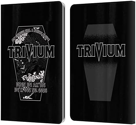 Projetos de capa de cabeça oficialmente licenciados Trivium Dragon Slayer Graphics Leather Livro da carteira Caso de capa