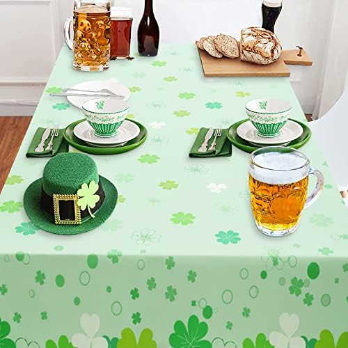 Talha de mesa do Dia de São Patrício Vertkrea 60x120 polegadas Retângulo São Patrício Irish Green Irish Shamrock Capas,