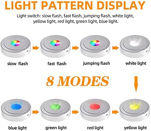 Eustuma Rotativo LED Base Base colorida Cristal de luz Base Base, Adequado para obras de arte esféricas de cristal de vidro,