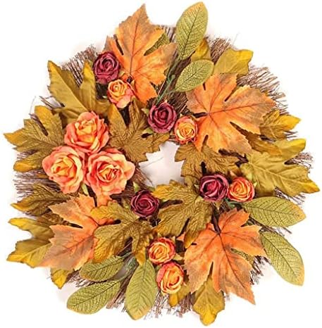 Dloett Maple Floral Greath for Front Door Autumn Decoration Door Wreath Ornament Home