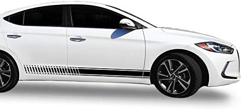 Bubbles projeta o adesivo de decalques listras de corrida em vinil compatíveis com o Hyundai Elantra -2018