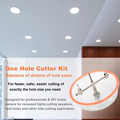 Kit de cortador de serra de orifício ajustável ferramenta kit 1-5/8 a 8 Twin Brole Circle Hole Cutter com escudo de poeira