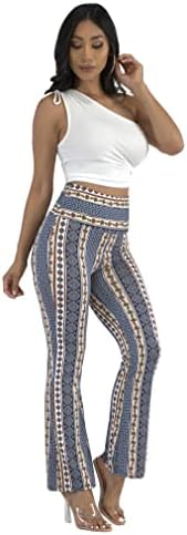 SHOSHO WOMENS FLARE PALAZZO PONTS CASual Boho Bell Bottoms Large Perna larga Buttery Buttery Butters