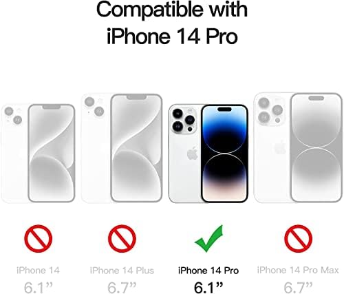 Pepyjan para iPhone 14 Pro Case Clear, Chega à prova de choque Slim Fit TPU TPU TOPA TRANSPARENTE ANTI -SRACK PARA iPhone 14 Pro 6,1 polegadas - Blossom abundante