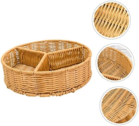 Nolitoy 3pcs Divisor de frutas cesto de cesto de armazenamento de ornamentos bandejas de armazenamento cestas decorativas pp cestas