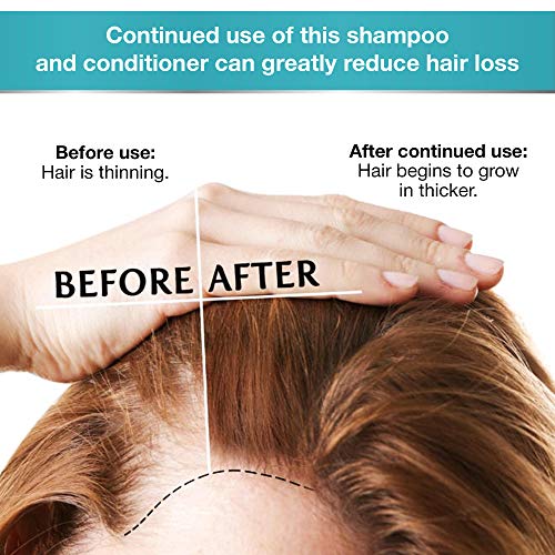 Shampoo de biotina, condicionador, soro, máscara capilar com óleo de argan para o volume de cabelo e o spray protetor de calor para cabelos - deixe em condicionador profundo para cabelos secos e danificados | Tratamento capilar espessante