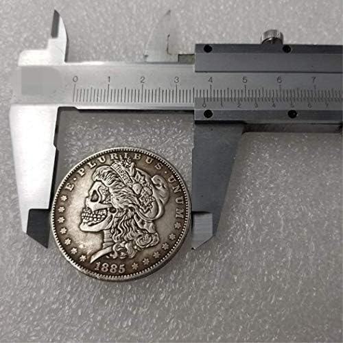 Cópia de kocreat 1885 U.S Hobo Coin - Skull Silver Plated Réplica Morgan Dollar Monte Coin Coin Coin Coin Lucky