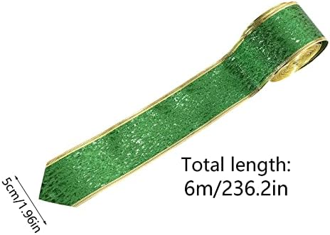 Neartime Irish Holiday Green Party Decoration 5cm Green Gold Gold Ribbon Diy Bow Irish Knot Ribbon Party Banding Banner