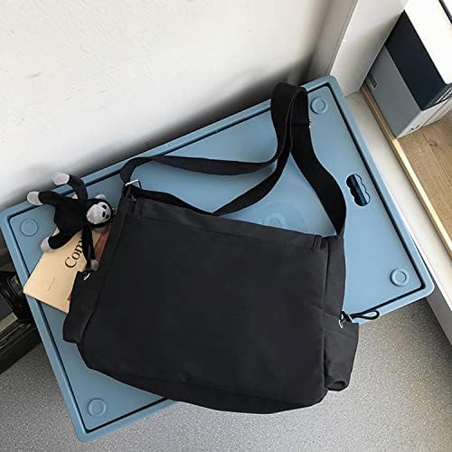 Macacia Macyac Canvas, bolsa de crossbody casual para mulheres, bolsa de bolsa de ombro, bolsa de sacola média para trabalho escolar