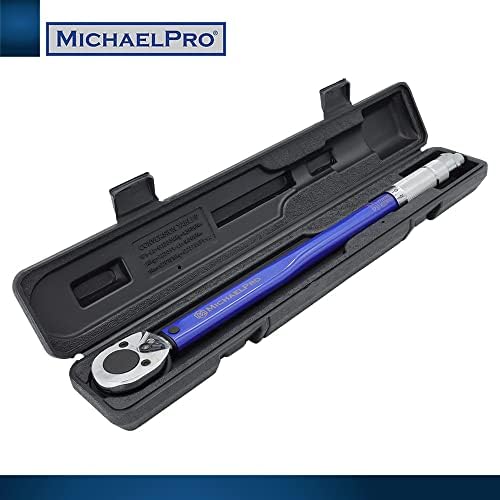 MichaelPro 1/2 polegada Drive Clique na chave de torque, alcance de torque de 10 a 150 ft-lb | MP001220