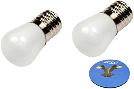 HQRP 2-Pack 110V E17 Base LED BULS para freezer/geladeira/geladeira/microondas/alcance as luzes de capuz e montanha-russa