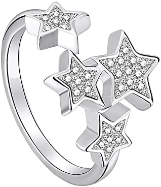2023 Novo diamante completo de três linhas de zirconia anel para mulheres jóias simples de moda acessórios populares para esposa