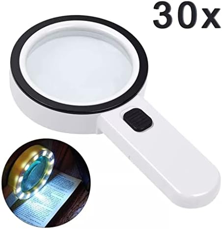 N/A 30x Microscópio Ligra do Microscópio Ajuda portátil de leitura para idosos com ferramenta de reparo de luz