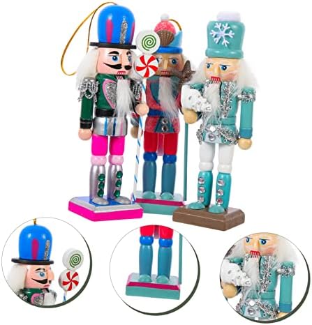 PretyZoom 3pcs Toy Christmas Table Soldied Prateleiras Soldantes Figura CM Decorações de Oceano Figuras de Madeira Figuras