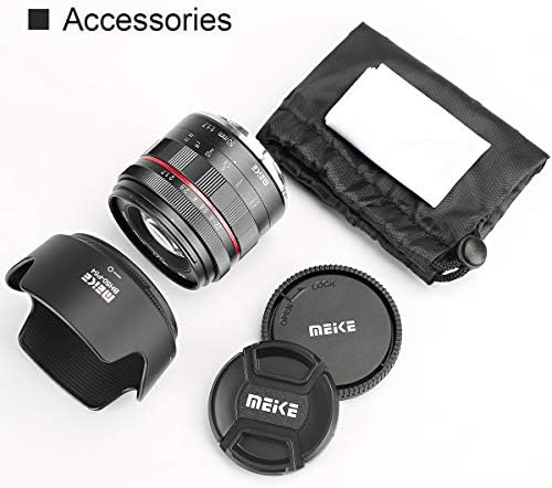 Meike 50mm F1.7 Lente de foco manual de abertura grande de quadro completo para câmeras Sony Fe E Mount Mirroras A6300 A6500 A7II