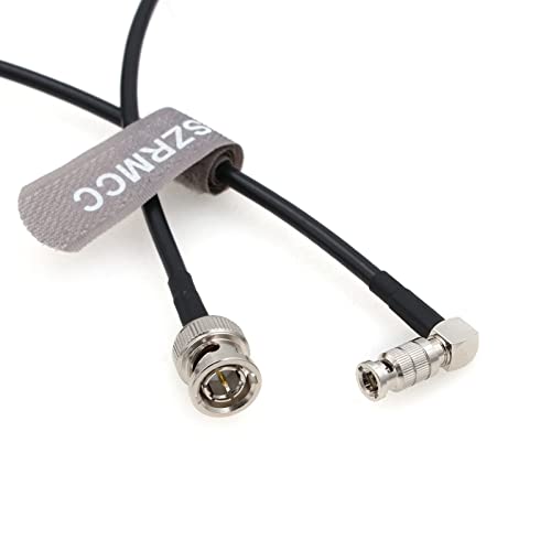 SZRMCC de alta densidade HD ângulo reto Micro BNC Q4 para BNC Standard BNC 75 ohm UHD 4K Cabo coaxial para Blackmagic Video Assist