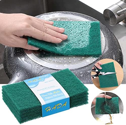 NPKGVia Scouring Phorch Prishabro Phorting Pads de esfregaço verde reutiliza almofadas de lavagem doméstica para pratos lavadores de cozinha e churrasqueiras de metal escova de silicone