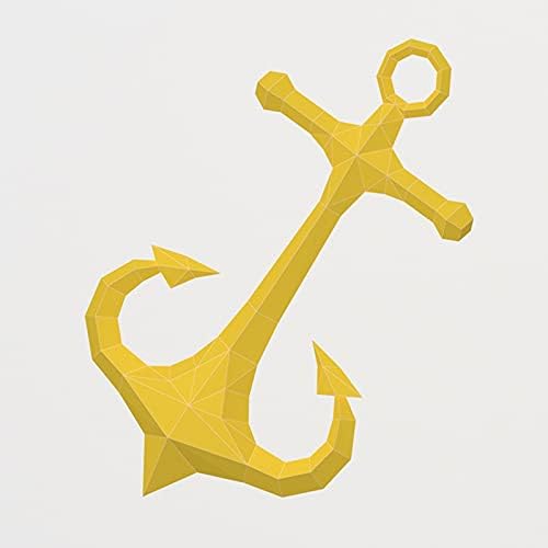 WLL-DP Anchor Shape 3D Paper Trophy Creative Paper Sculpture Paper Modelo