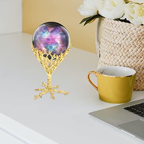 Besportble Jewelry Stand Stand Stand Bird Crystal Holder Gold Metal Metal Stands Sphere Quartz Solder Storage Wedding Party Decor for