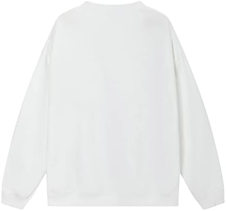 Trebin feminina moda feminina casual coloração sólida manga longa suéter impresso no Dia dos Namorados