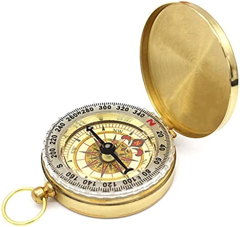 Zhyh Camping Caminhando Pocket Brass Compass portátil Navigação de bússola para atividades ao ar livre