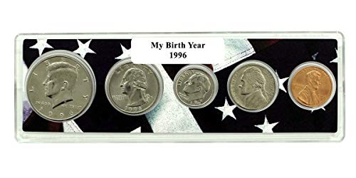 Ano de nascimento da moeda 1996-5, ambientado no titular da bandeira americana não circulada