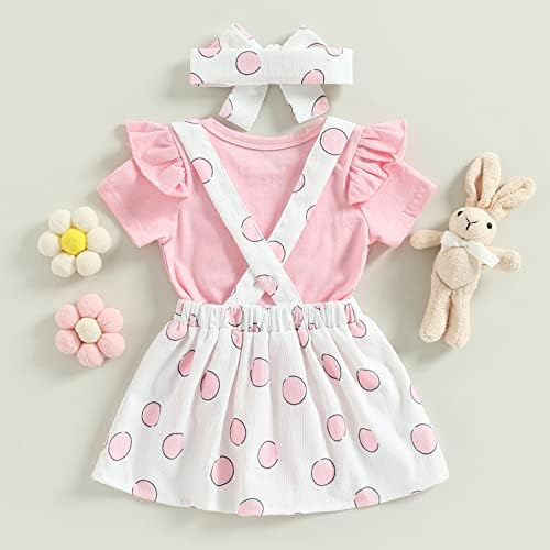 Roupa de Páscoa de Bemeyourbbs baby menina babado Rodper Romper Bunny Salia