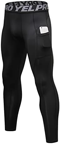 Calça de compressão masculina de abtioyllz esportes de leggings atléticos para camada de base treino ativo executando calças justas