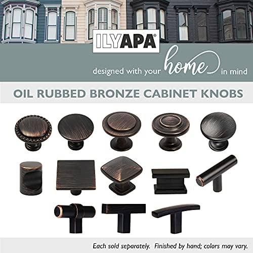 Botões de armário de cozinha de bronze esfregado de óleo, 25 pacote - hardware de puxar a gaveta de gaveta contemporânea