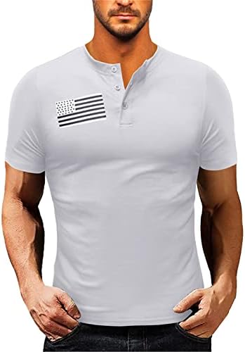 Camisetas T para homens para homens para homens do verão do verão Button Tops Holiday Men t Shirts
