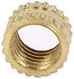 X-dree m5 x 5 mm 0,8mm de bronze pitch bronze inserção redonda de rosca de 200pcs (m5 x 5 mm Paso de 0,8 mm latón molteado con