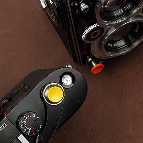 LXH 2 PCS Botão de liberação do obturador macio côncavo laranja para câmera com soquete de liberação do obturador, como