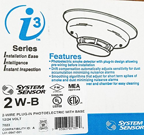 Sensor do sistema 2W-B i3 Série de 2 fios, detector de fumaça fotoelétrico i3