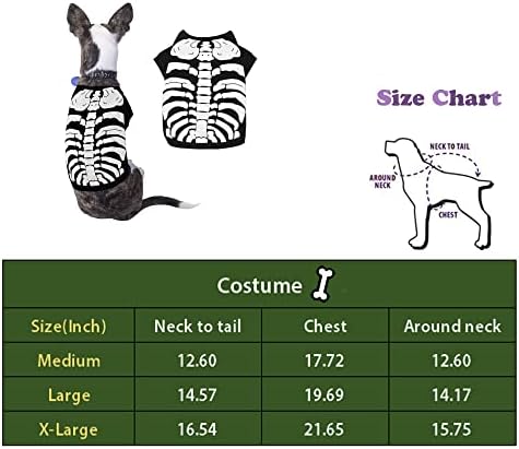 Trajes de esqueleto de Halloween para animais de estimação cães gatos gatos engraçados cachorros de gatinhos vestem