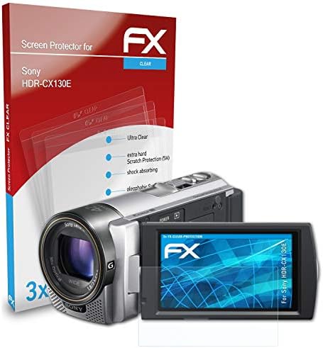 Atfolix Screen Protection Film Compatível com Sony HDR-CX130E Protetor de tela, filme de proteção Ultra-Clear FX